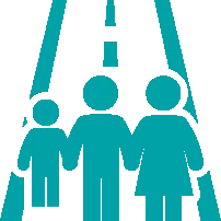 Pedestrians on the road...